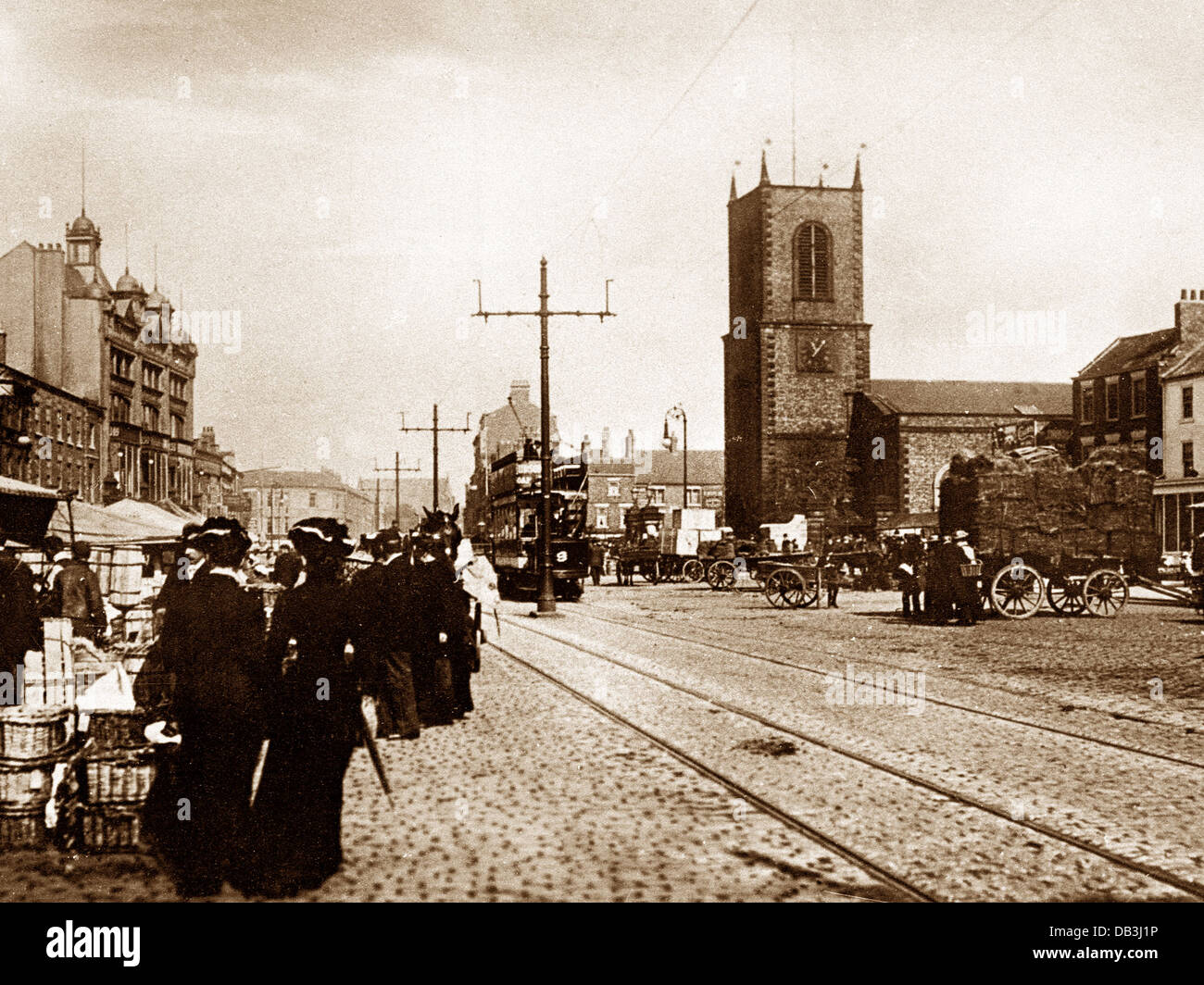 Stockton-on-Tees High Street early 1900s Stock Photo