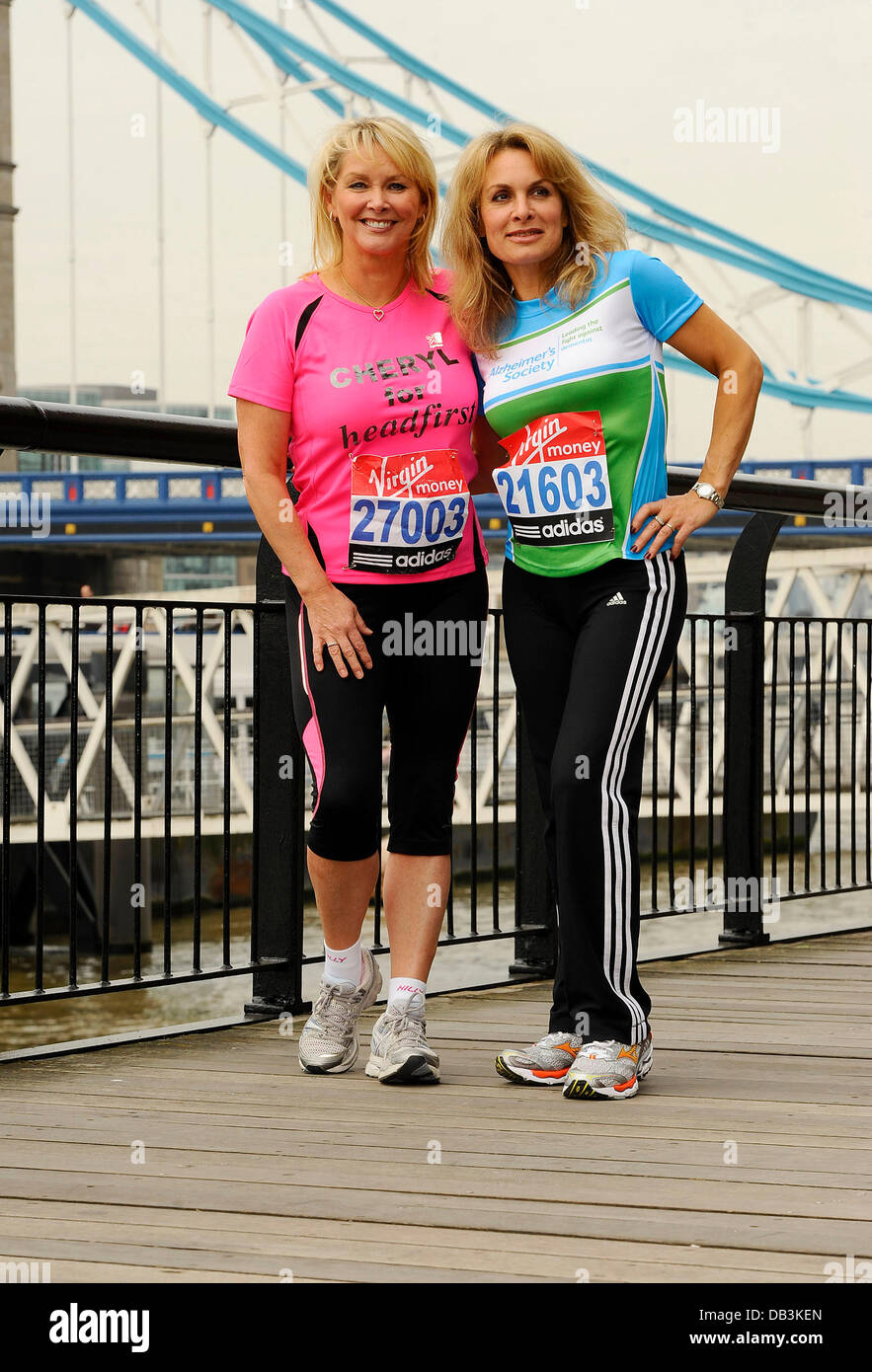 Cheryl Baker & Jay Aston Celebrity runners for the London Marathon