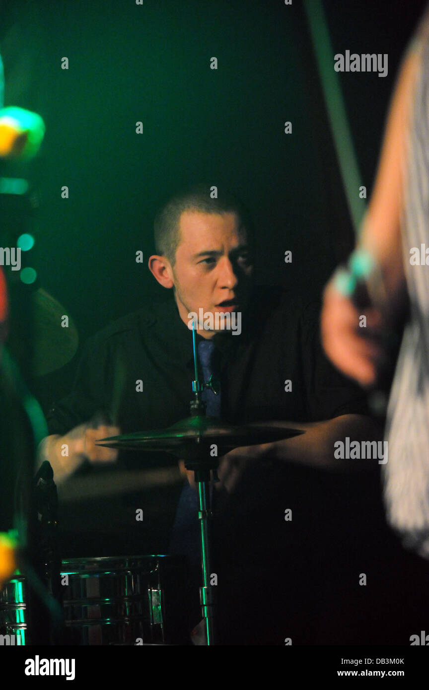 John Sanders of The Bluebeat Arkestra Bands and artists perform live at the HMV Institute Birmingham, England - 15.04.11 Stock Photo