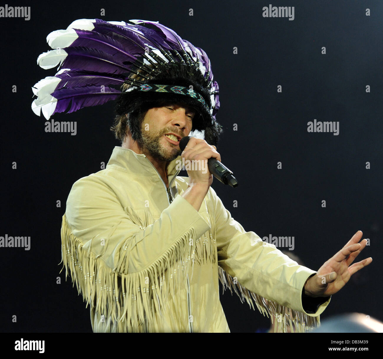 Jamiroquai Performs Live At O2 Arena London England 15 04 11 Stock 