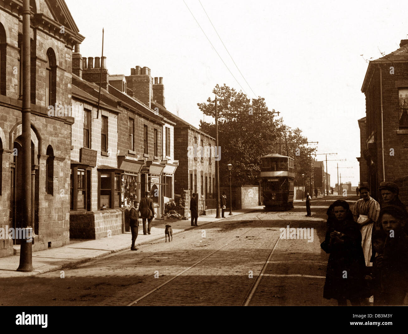 Swinton Station Road near Rotherham early 1900s Stock Photo Alamy