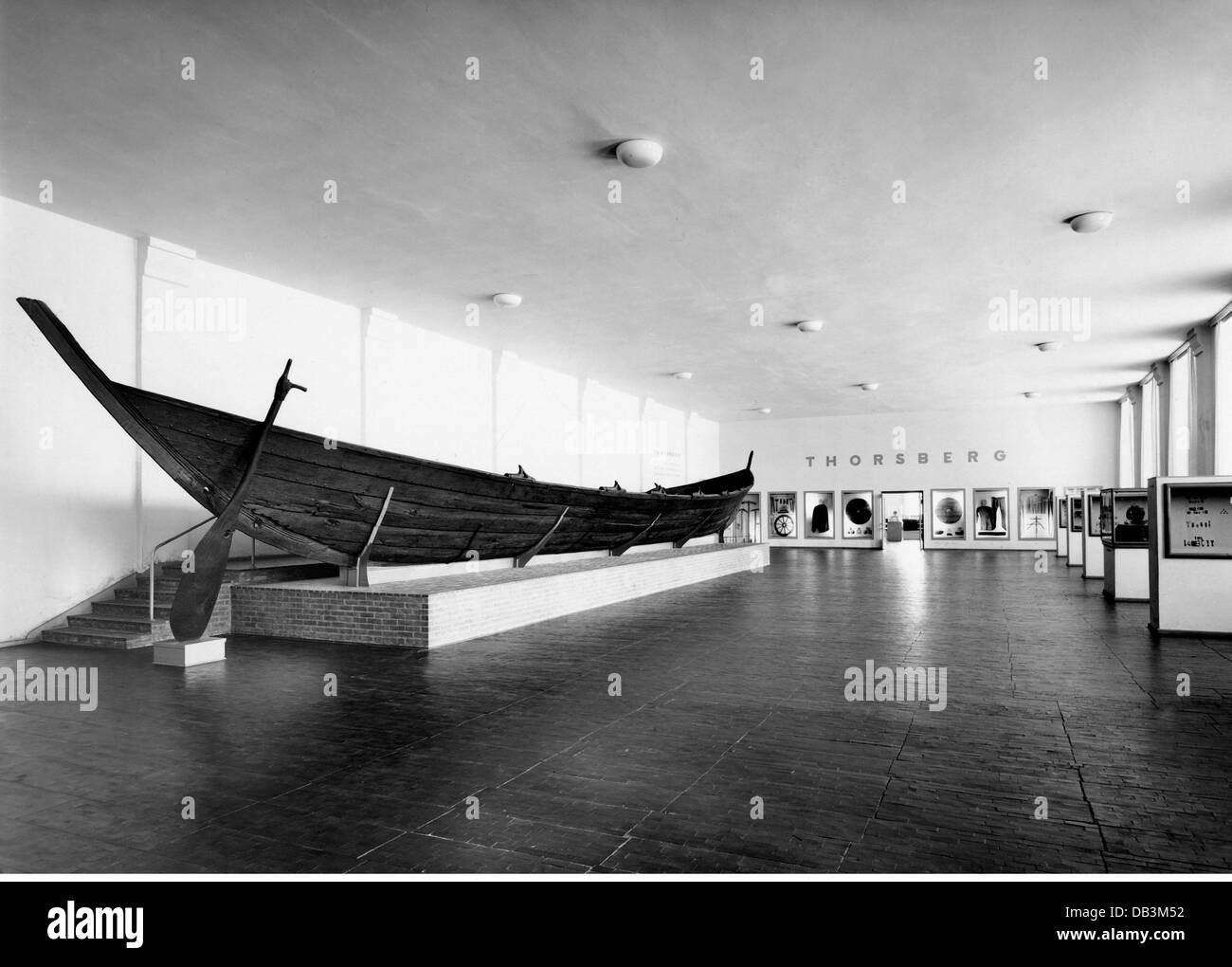 transport / transportation, navigation, warships, Nydam Ship, circa 320, found in the Nydam marsh, 1863, Schleswig-Holstein State Museum, Gottorf Castle, 1960s, Additional-Rights-Clearences-Not Available Stock Photo