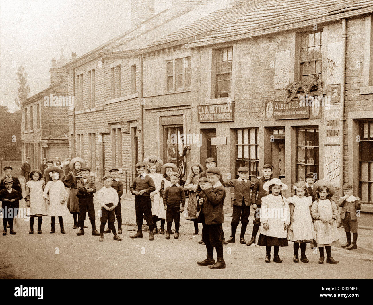 Holmfirth Huddersfield Road early 1900s Stock Photo Alamy