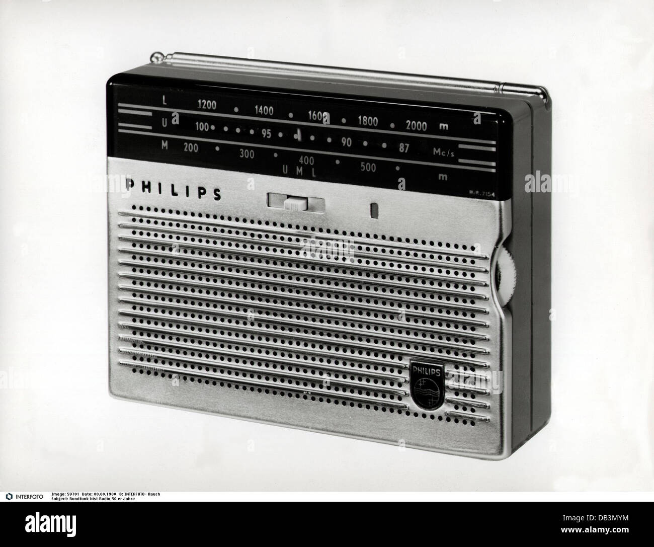 broadcast, radio, Philips radio set, 1950s, , Additional-Rights-Clearences-Not Available Stock Photo
