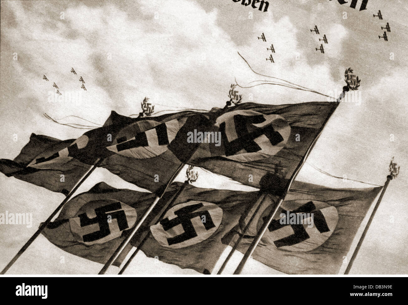 コレクション vintage ADVERTISING Solarine Swastika Vintage nazi propaganda poster card hi-res stock photography