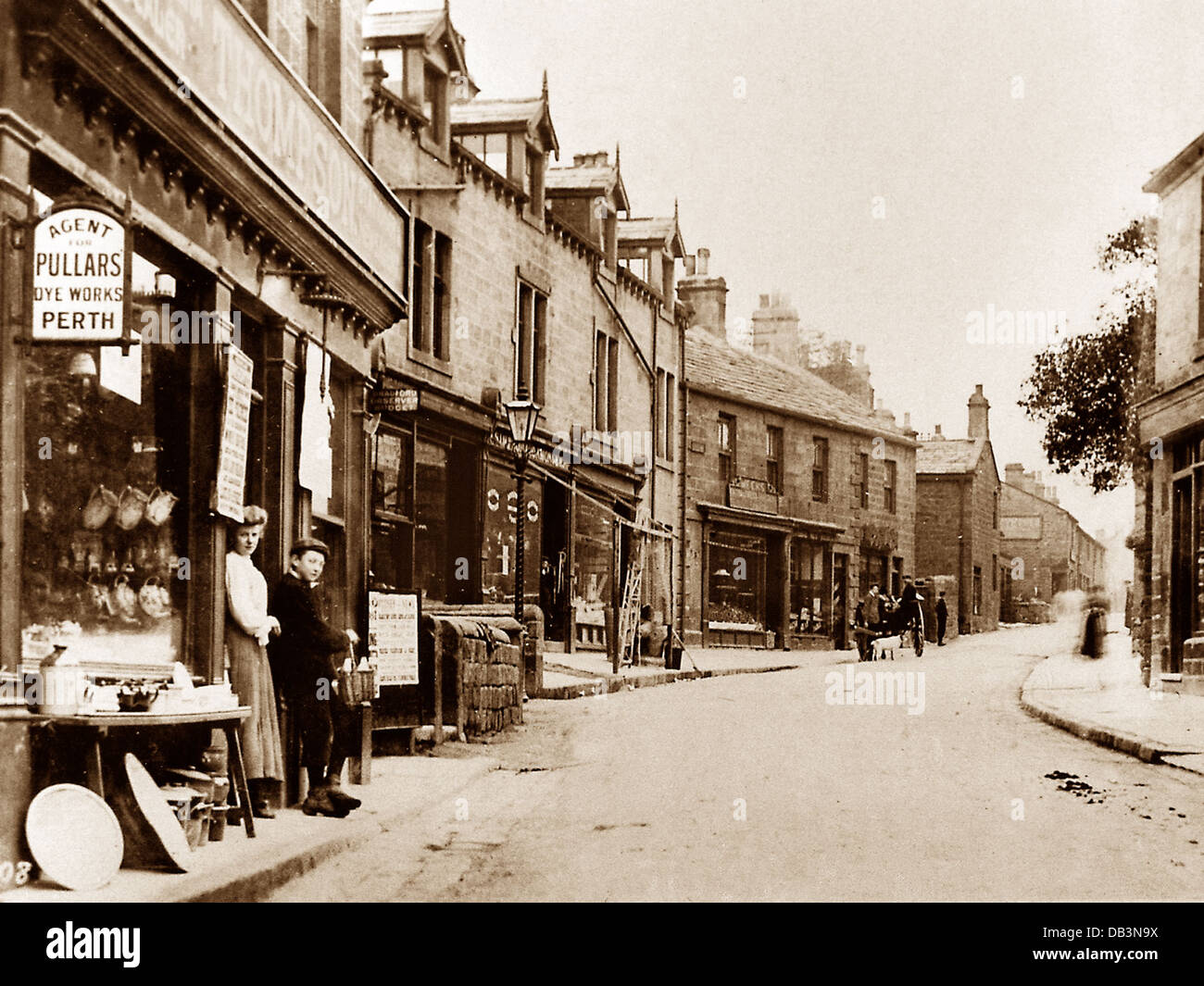 Horsforth Town Street early 1900s Stock Photo Alamy