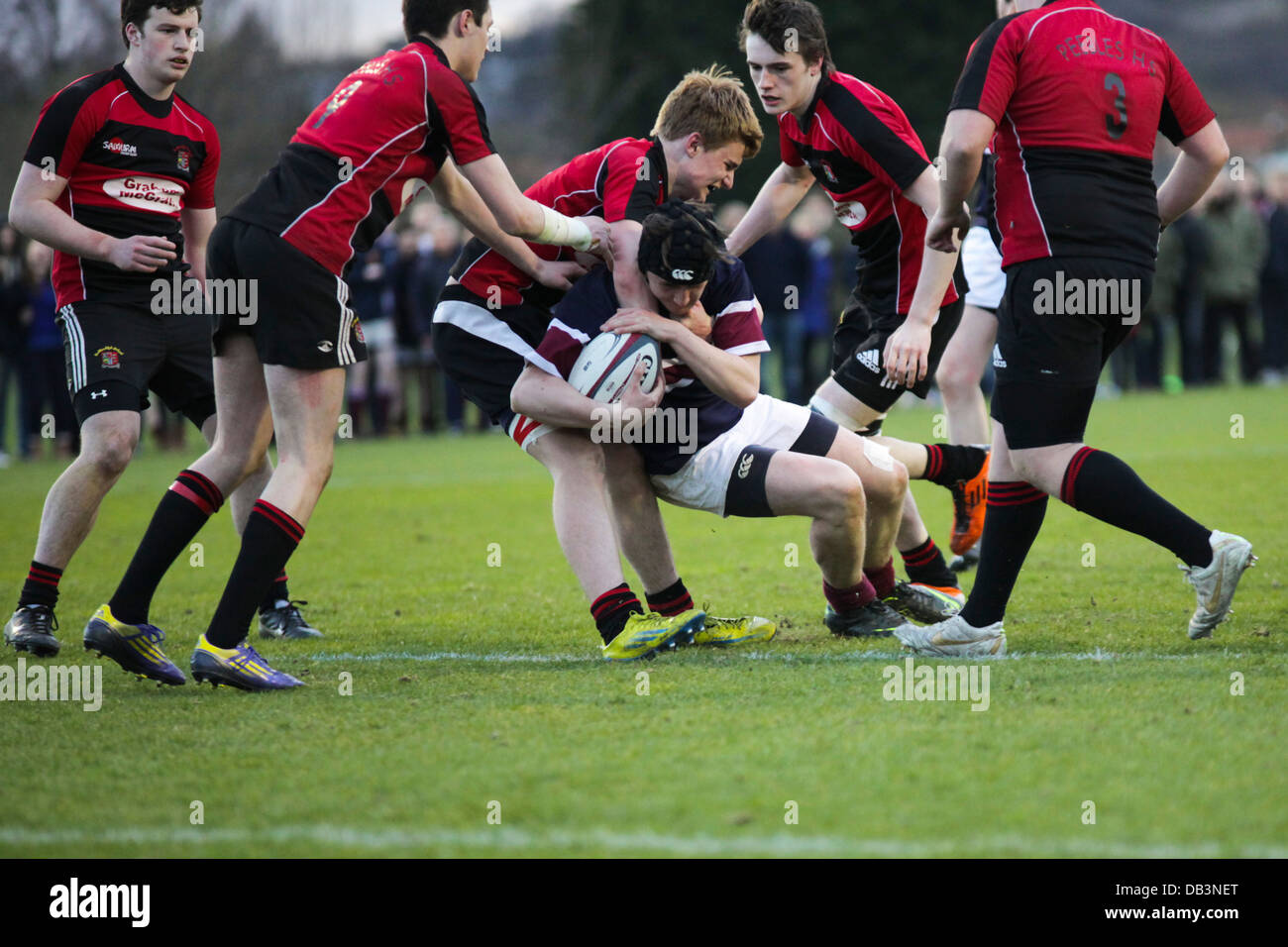 Brewin Dolphin Scottish School Rugby Under 18 Bowl Final Stock Photo