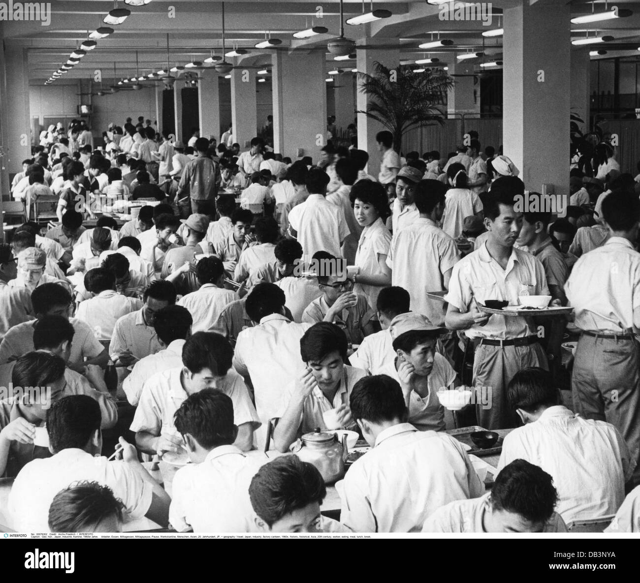 geography / travel, Japan, industry, factory canteen, 1960s, Additional