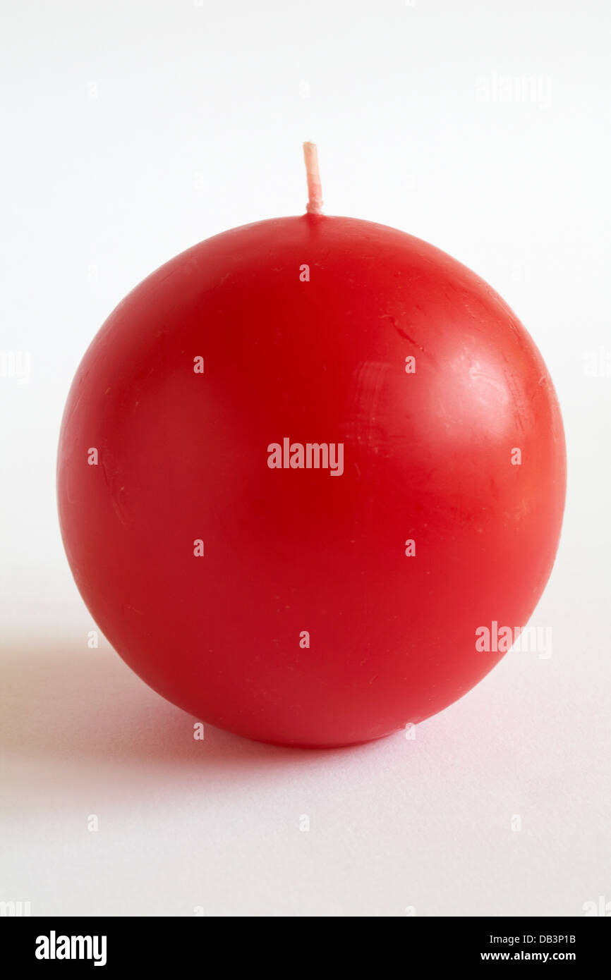 round red candle isolated on white background Stock Photo Alamy