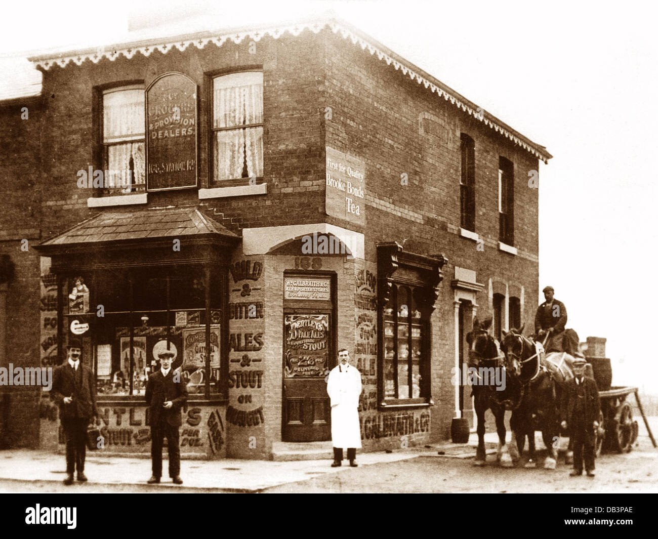 Rochdale Galbraith Grocers early 1900s Stock Photo