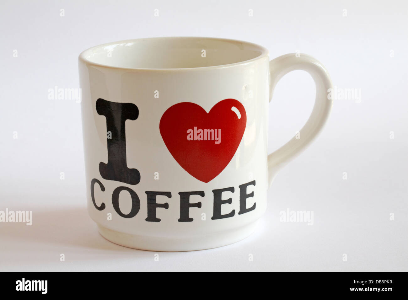I Love Coffee Mug Isolated On White Background Stock Photo Alamy