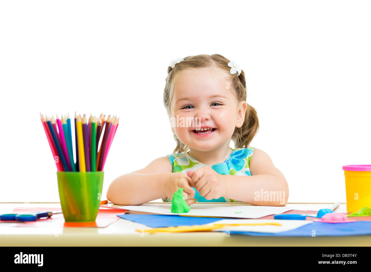 Kids Drawing and Pencils stock photo. Image of happy - 53657220