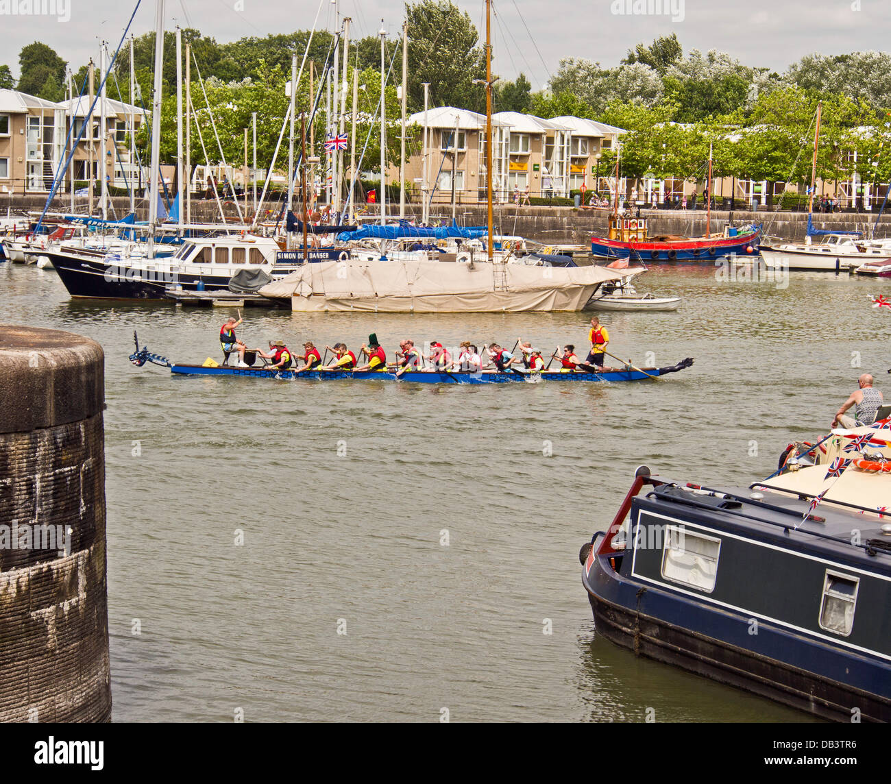 Dragon Boat Race at Preston Riversway Festival 2013 Stock Photo