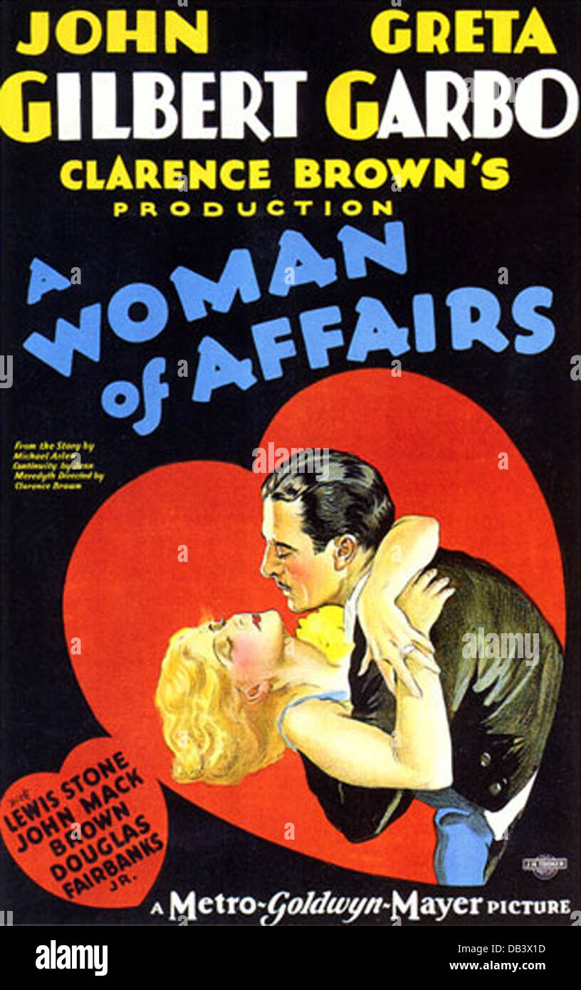 A WOMAN OF AFFAIRS MGM, 1928. Directed by Clarence Brown MOVIE POSTER ...