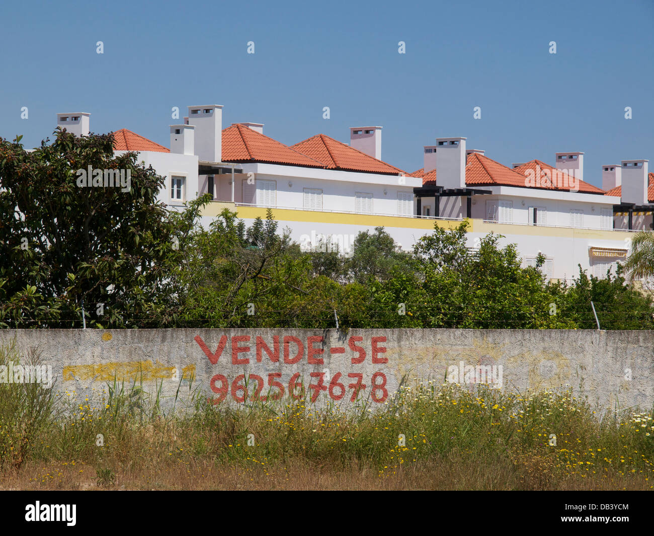 Lots of houses for sale in Cabanas de Tavira, Algarve, Portugal Stock Photo