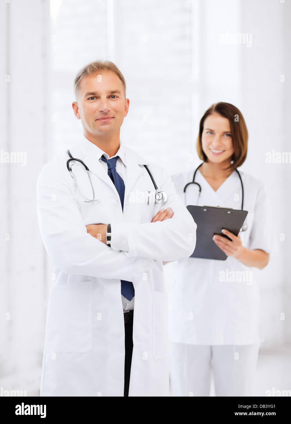 two doctors in hospital Stock Photo - Alamy