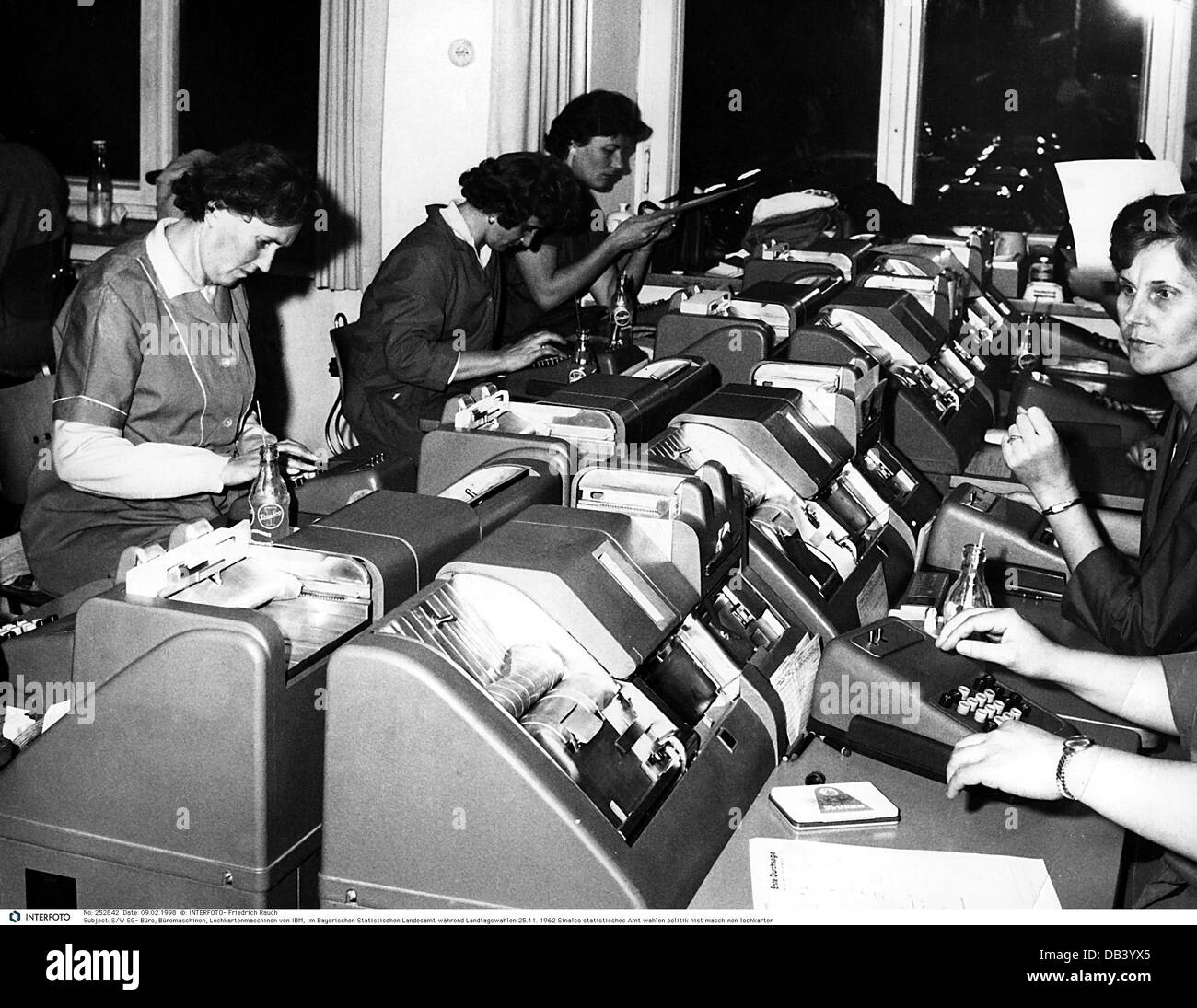 office, office machines, business machine, polling card machine by IBM