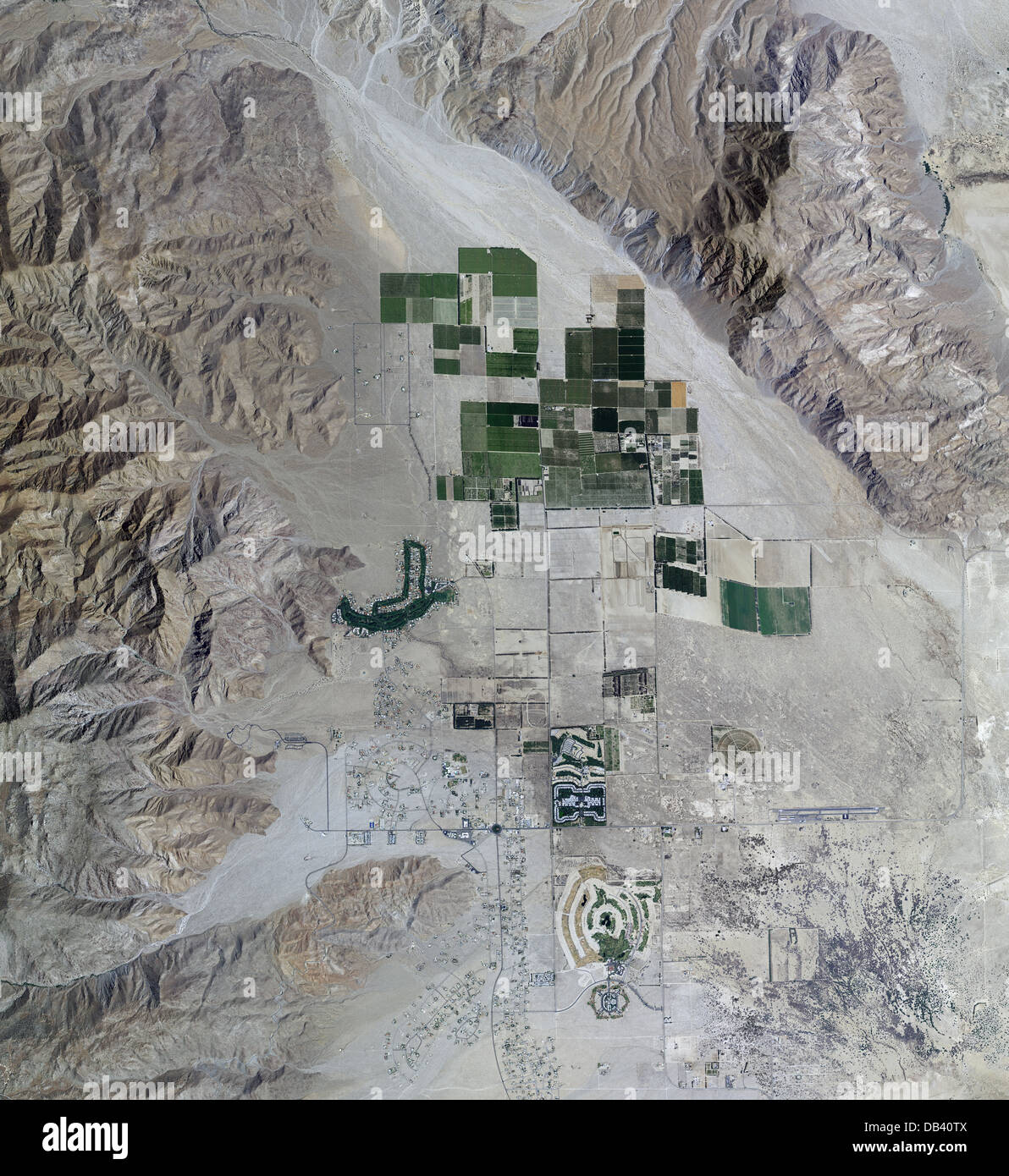 aerial photo map of Borrego Springs, California Stock Photo