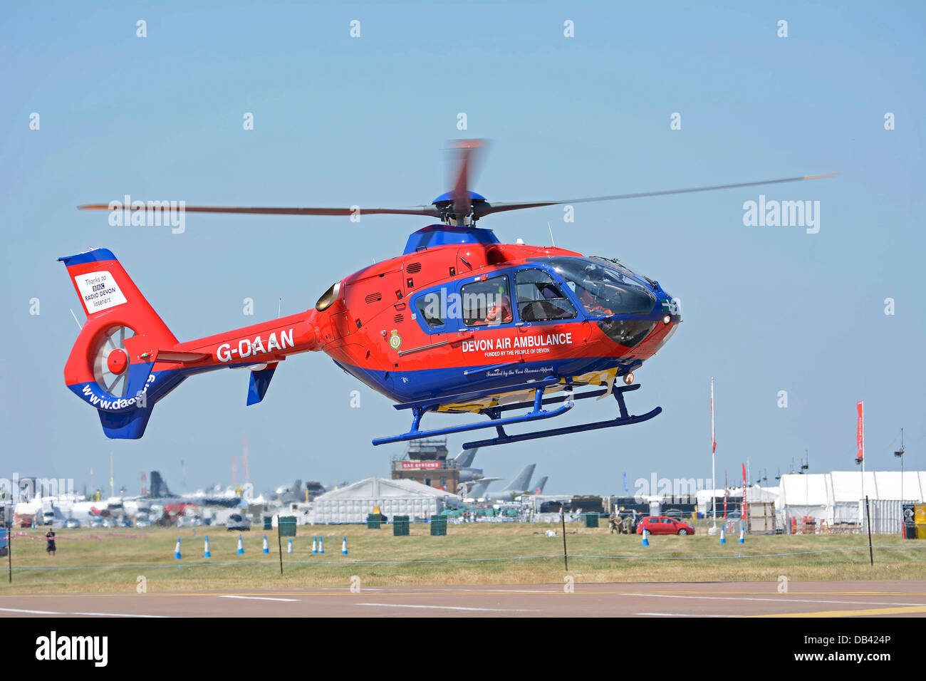 EUROCOPTER EC145 OF THE DEVON AIR AMBULANCE IN THE UK Stock Photo