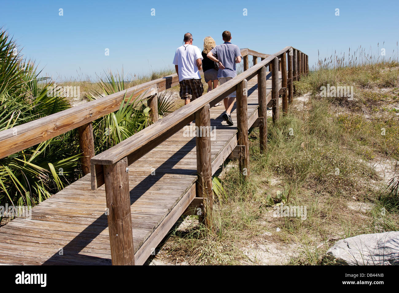 Runway to beach, Jacksonville Beach, Florida Stock Photo