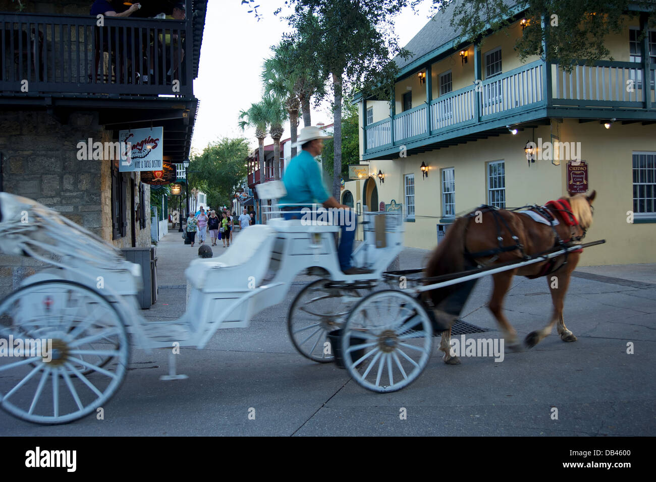 Horse drawn carriage, St. Augustine, Florida Stock Photo Alamy