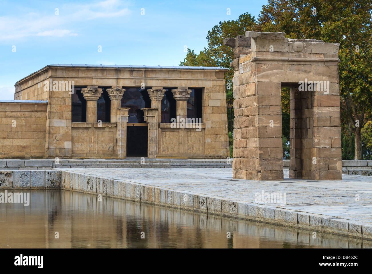 Madrid, ancient Egyptian temple of Debod, Spain Stock Photo