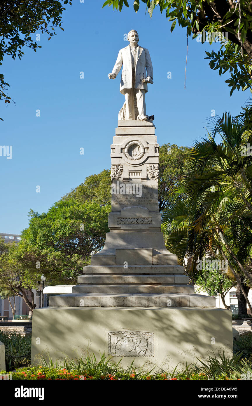 Juan Morel Campos Monument, Ponce, Puerto Rico Stock Photo