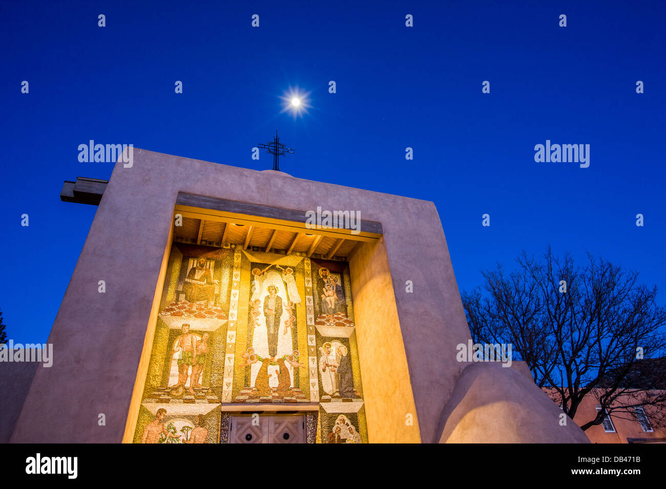 church building in Santa Fe, New Mexico Stock Photo