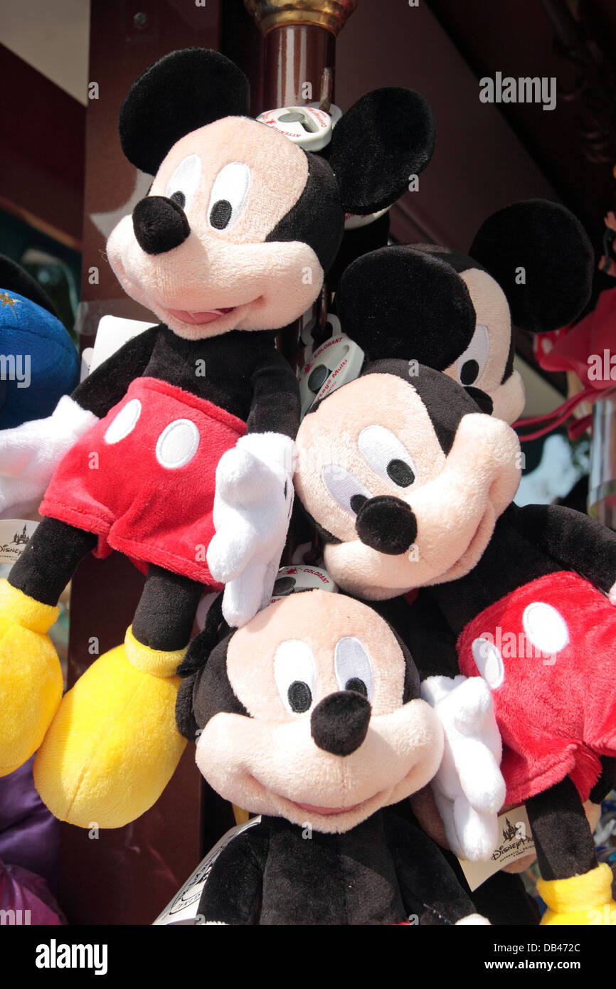 Mickey Mouse soft toys for sale in Disneyland Paris, Marne-la-Vallée, near  Paris, France Stock Photo - Alamy