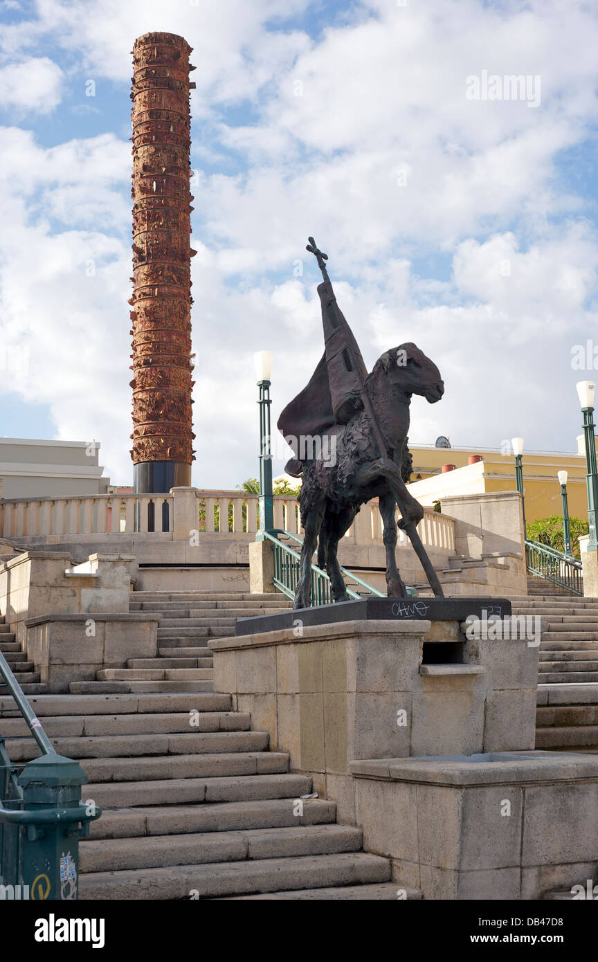 Plaza del Quinto Centenario, San Juan, Puerto Rico Stock Photo Alamy