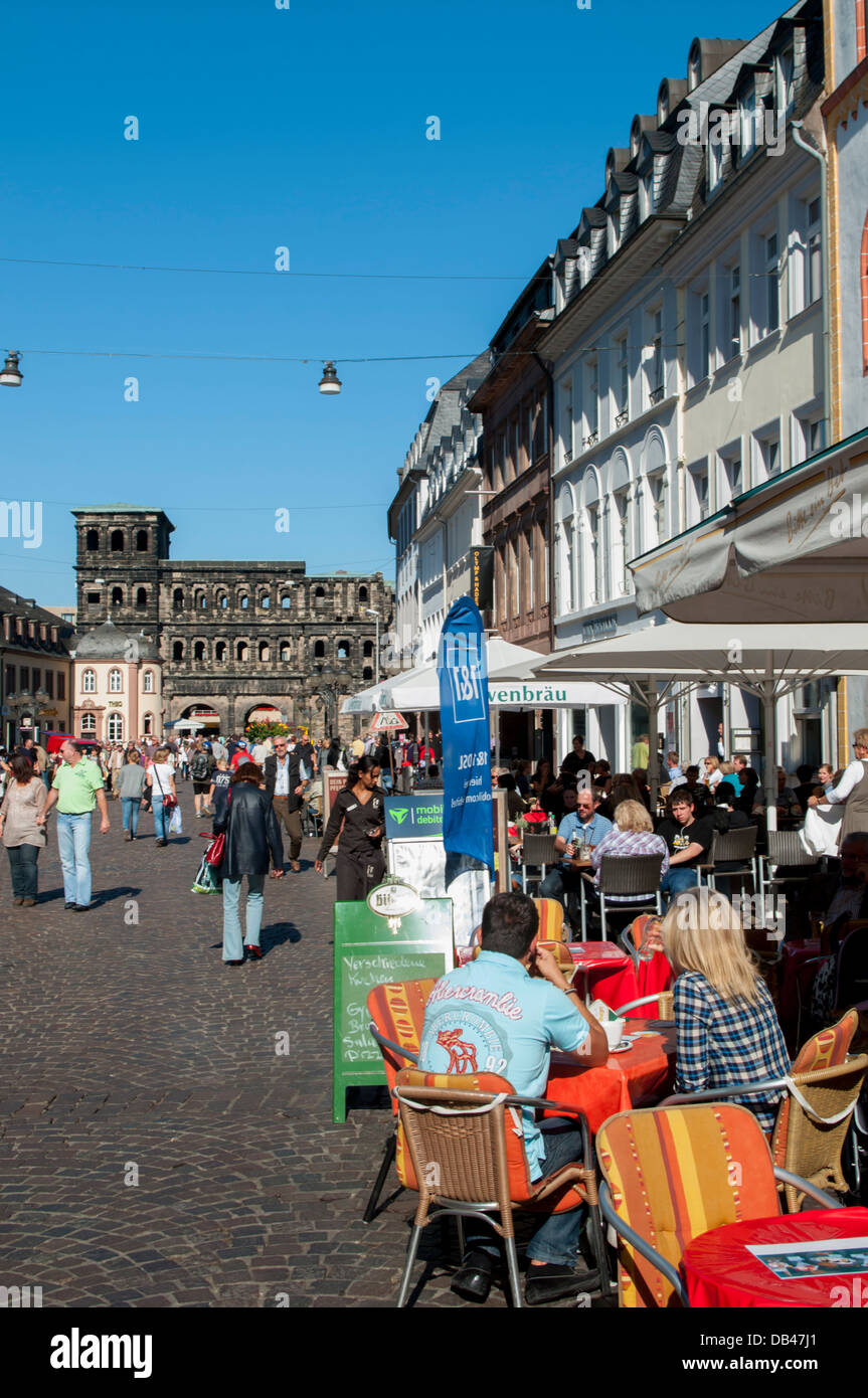 Europe, Germany, Rheinland-Pfaltz, Trier, Porta Nigra Stock Photo