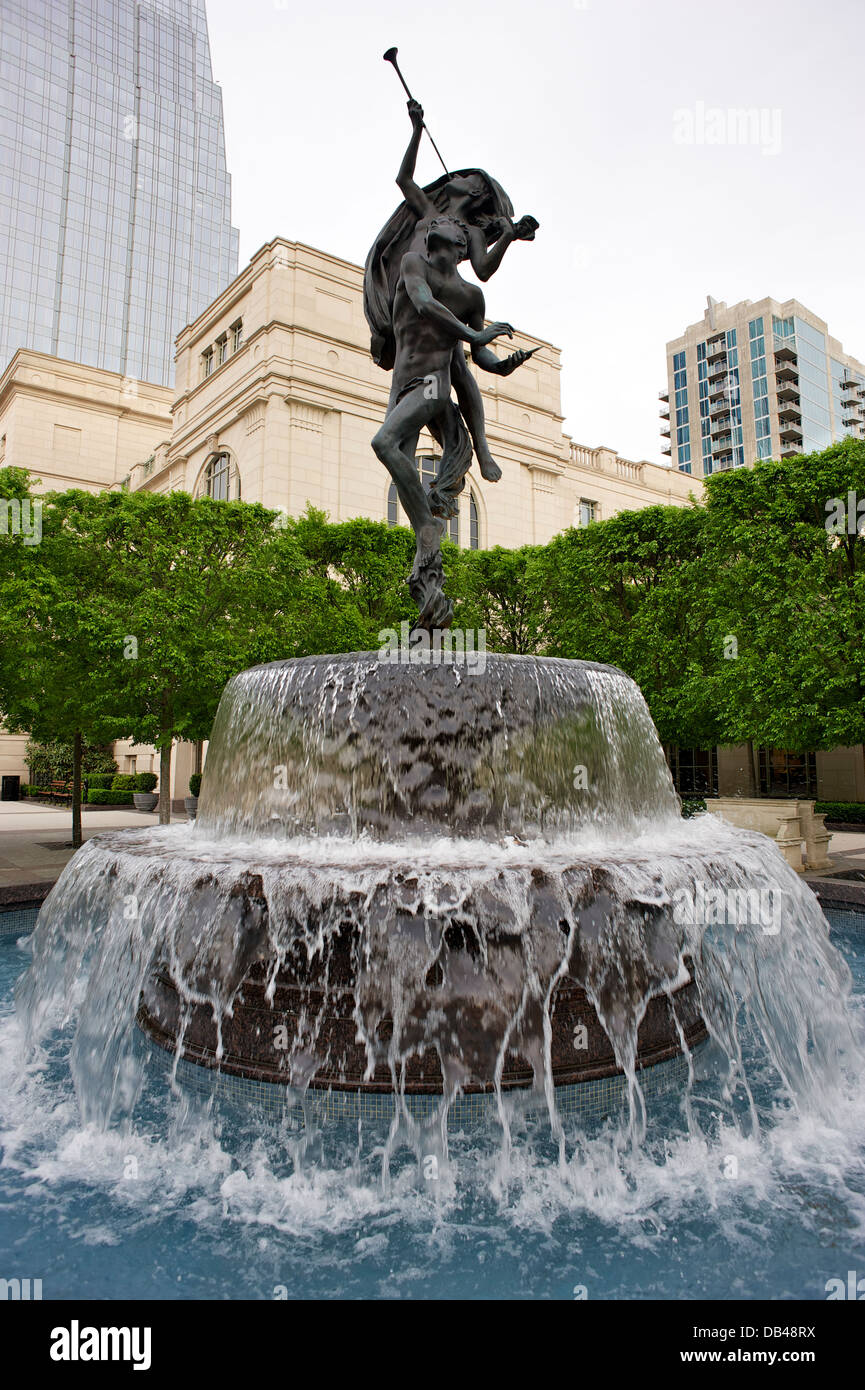 Fountain at Schermerhorn Symphony Center, Nashville, Tennessee Stock