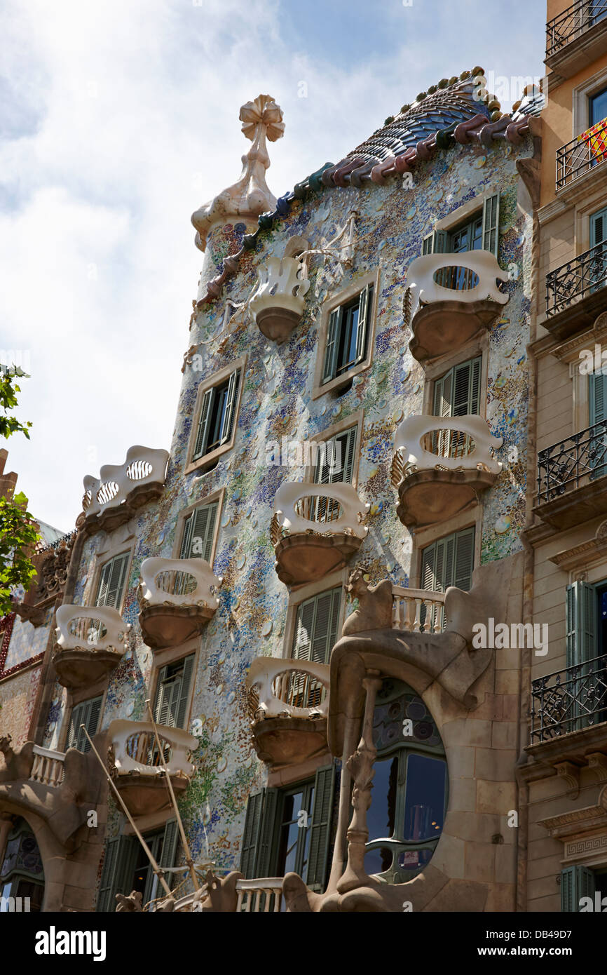 casa batllo modernisme style building in Barcelona Catalonia Spain Stock Photo