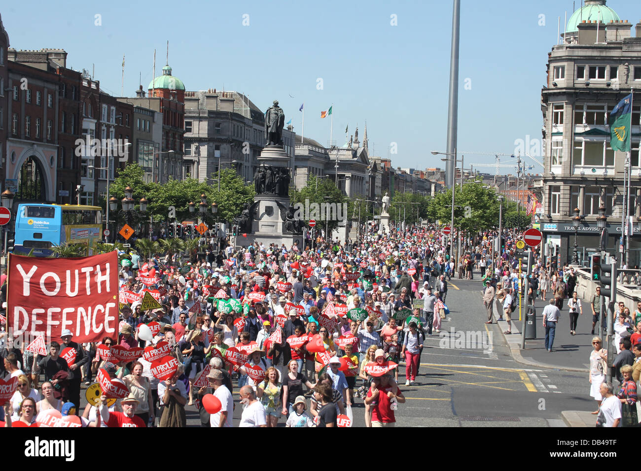 Thousands take part in the ProLife march in Dublin against Irish government attempts to