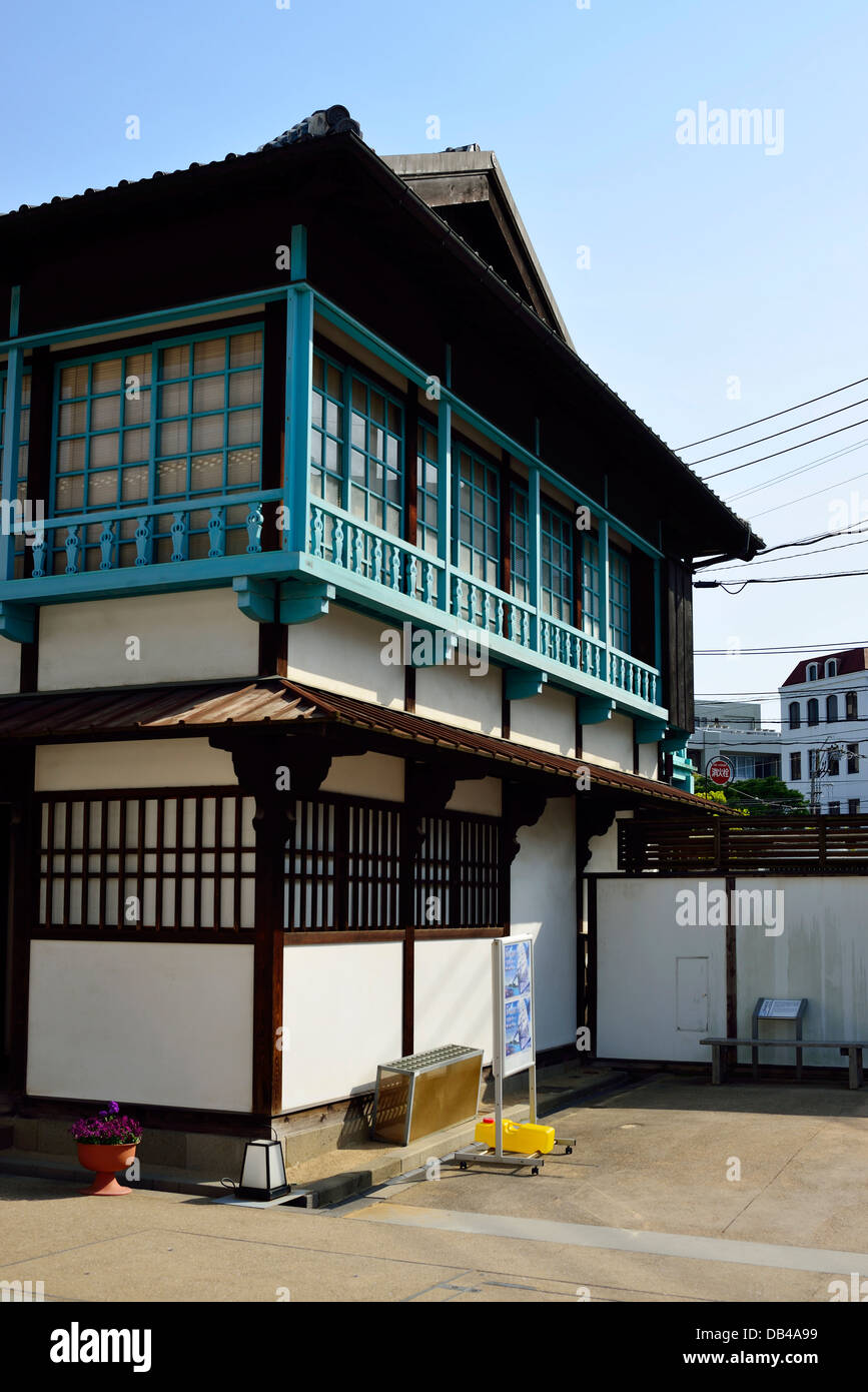 Historic Dutch houses at Dejima, Nagasaki Stock Photo