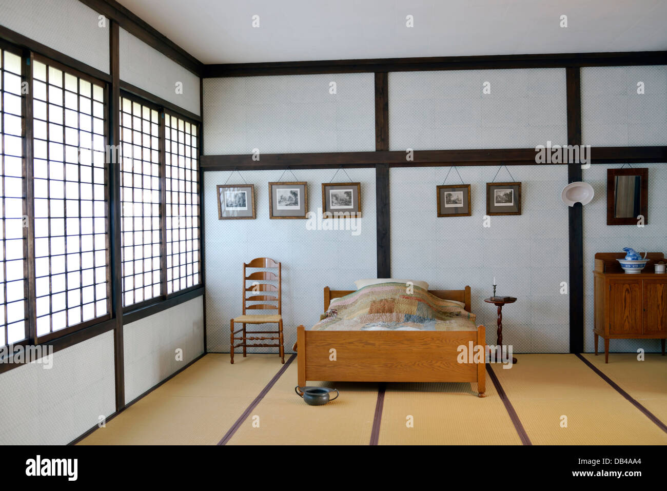 Captain's guest room at Dejima, Nagasaki Stock Photo