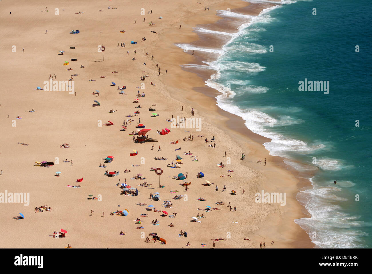 View from Nazare beach, Portugal Stock Photo