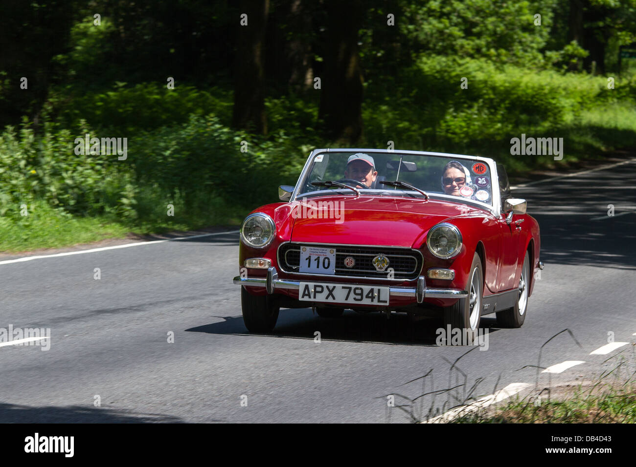 A classic car taking part in a classic run from Chipping Sodbury to Old
