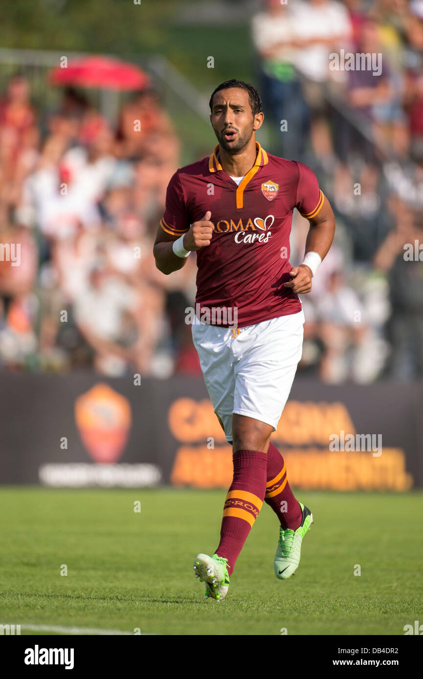 Mehdi Benatia (Roma), JULY 21, 2013 - Football / Soccer : Friendly Match between Roma 1-1 Bursaspor at Riscone Stadium in Riscone, Italy. (Photo by Maurizio Borsari/AFLO) Stock Photo