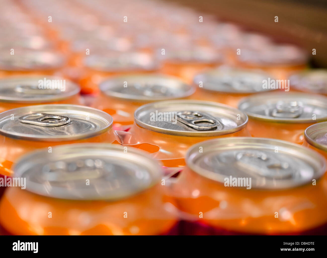 Beer tin soda pop cans Stock Photo