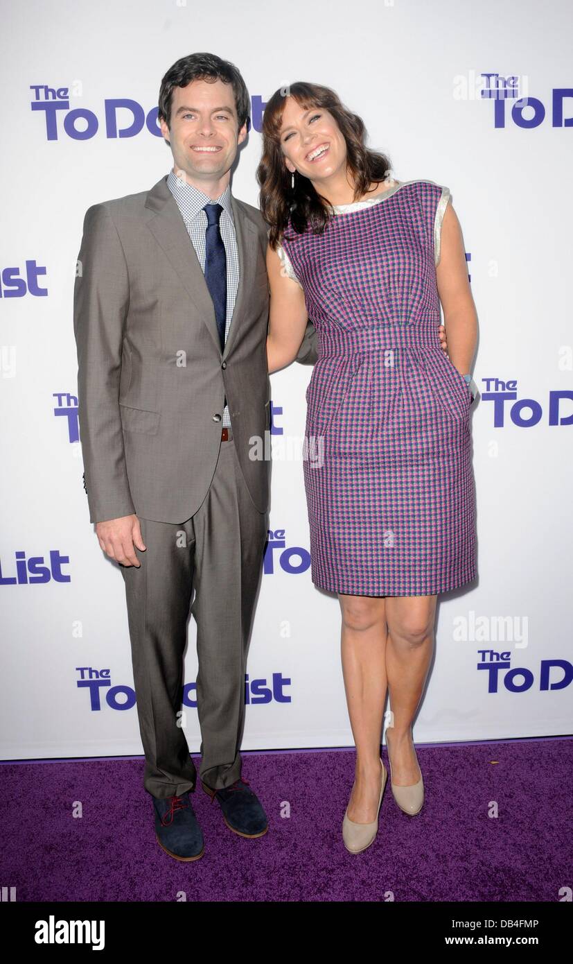 Los Angeles, CA. 23rd July, 2013. Bill Hader, Maggie Carey at arrivals for THE TO DO LIST Premiere, Regency Bruin Theatre, Los Angeles, CA July 23, 2013. Credit:  Elizabeth Goodenough/Everett Collection/Alamy Live News Stock Photo