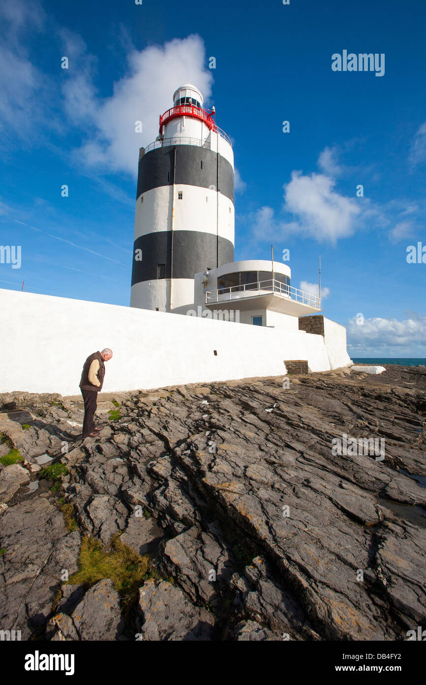 Hook lighthouse located at Hook head is one of the oldest lighthouses in the world in Count Wexford Stock Photo