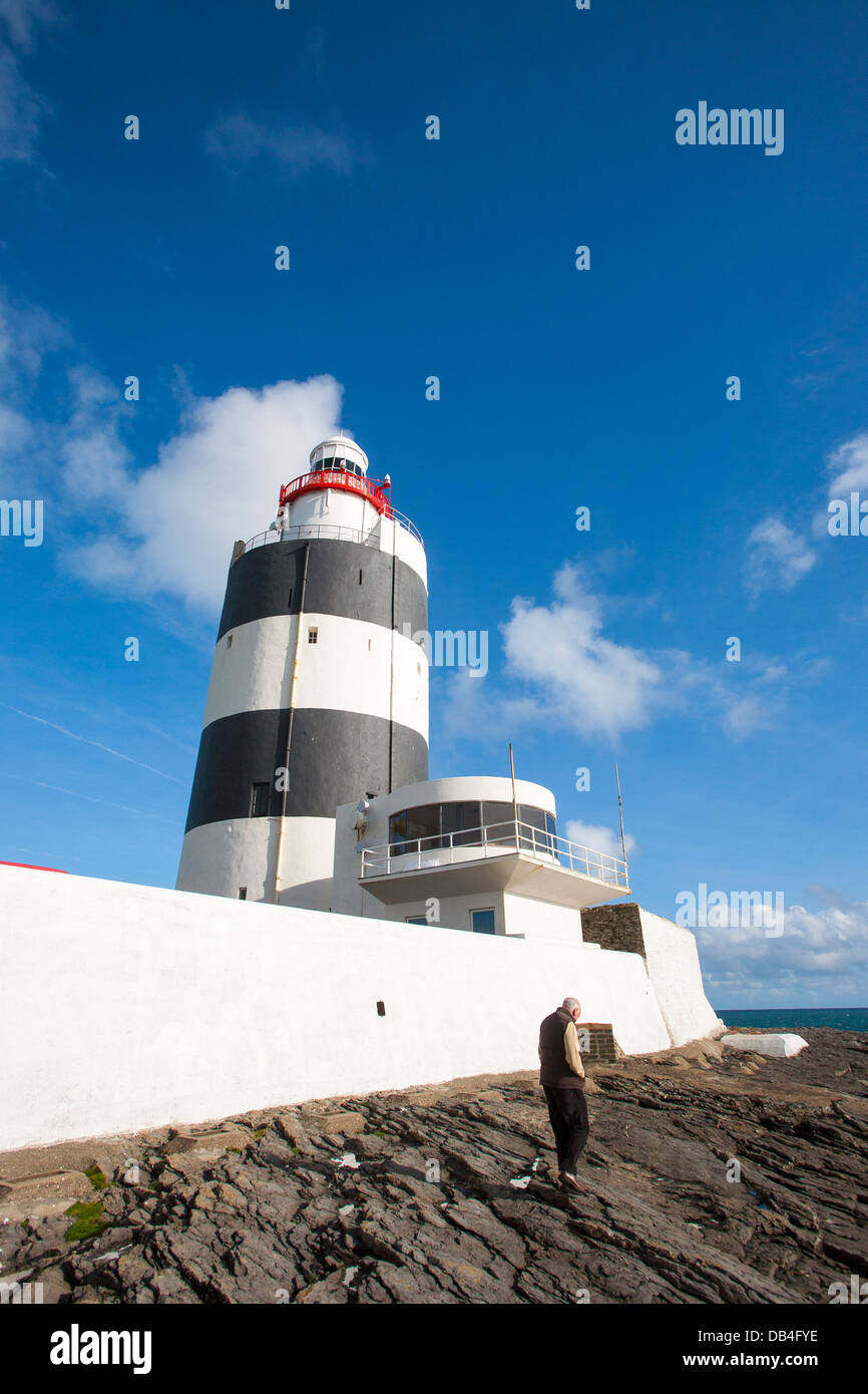 Hook lighthouse located at Hook head is one of the oldest lighthouses in the world in Count Wexford Stock Photo