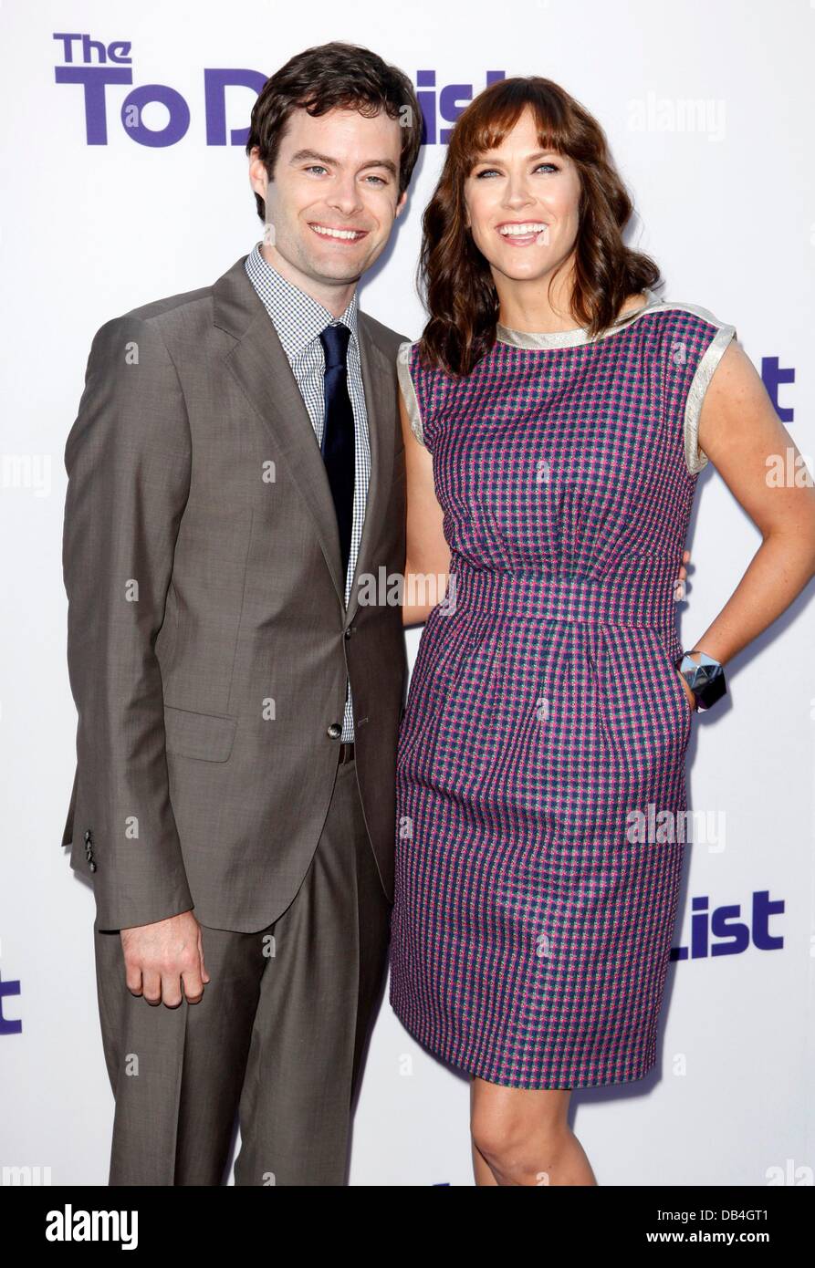 Los Angeles, CA. 23rd July, 2013. Bill Hader, Maggie Carey at arrivals for THE TO DO LIST Premiere, Regency Bruin Theatre, Los Angeles, CA July 23, 2013. Credit:  Emiley Schweich/Everett Collection/Alamy Live News Stock Photo