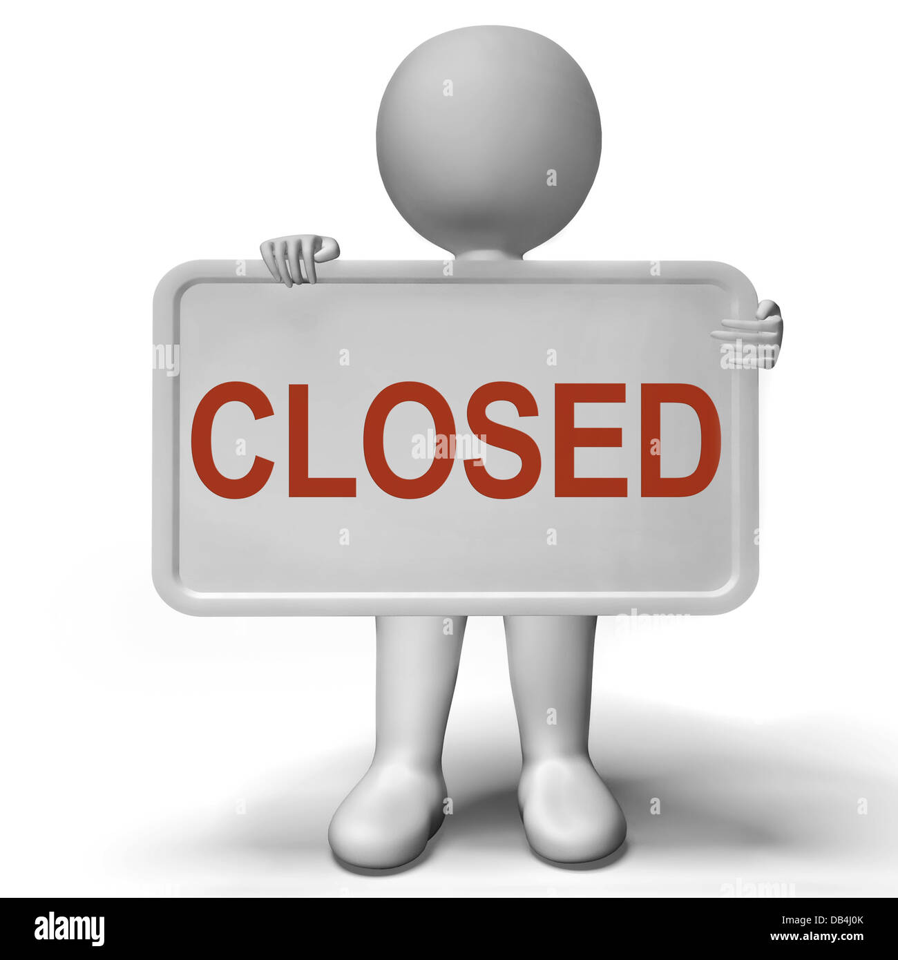 Closed Sign Showing Retail Store Closing Time Stock Photo Alamy