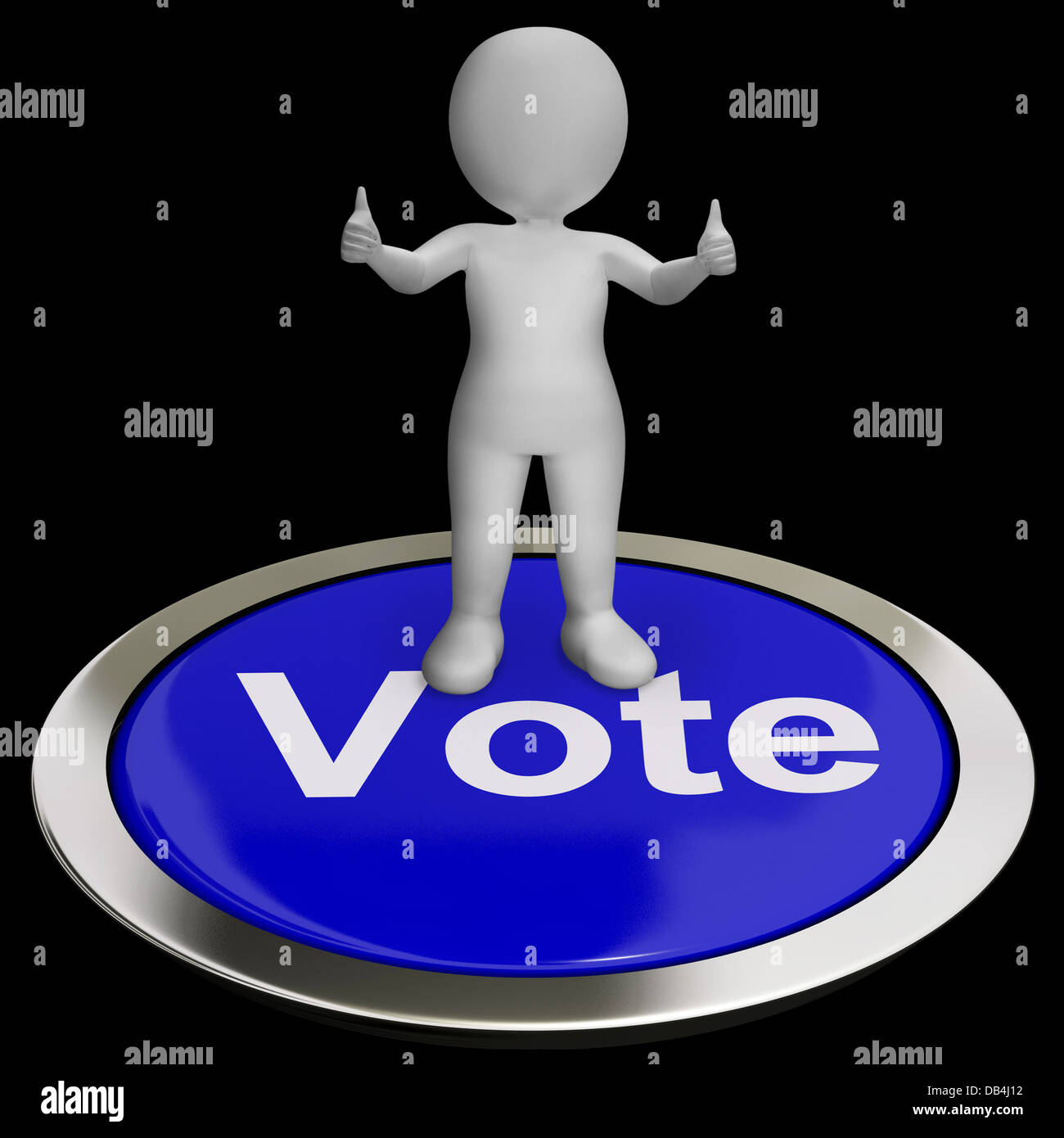 Vote Button Showing Options Voting Or Choice Stock Photo