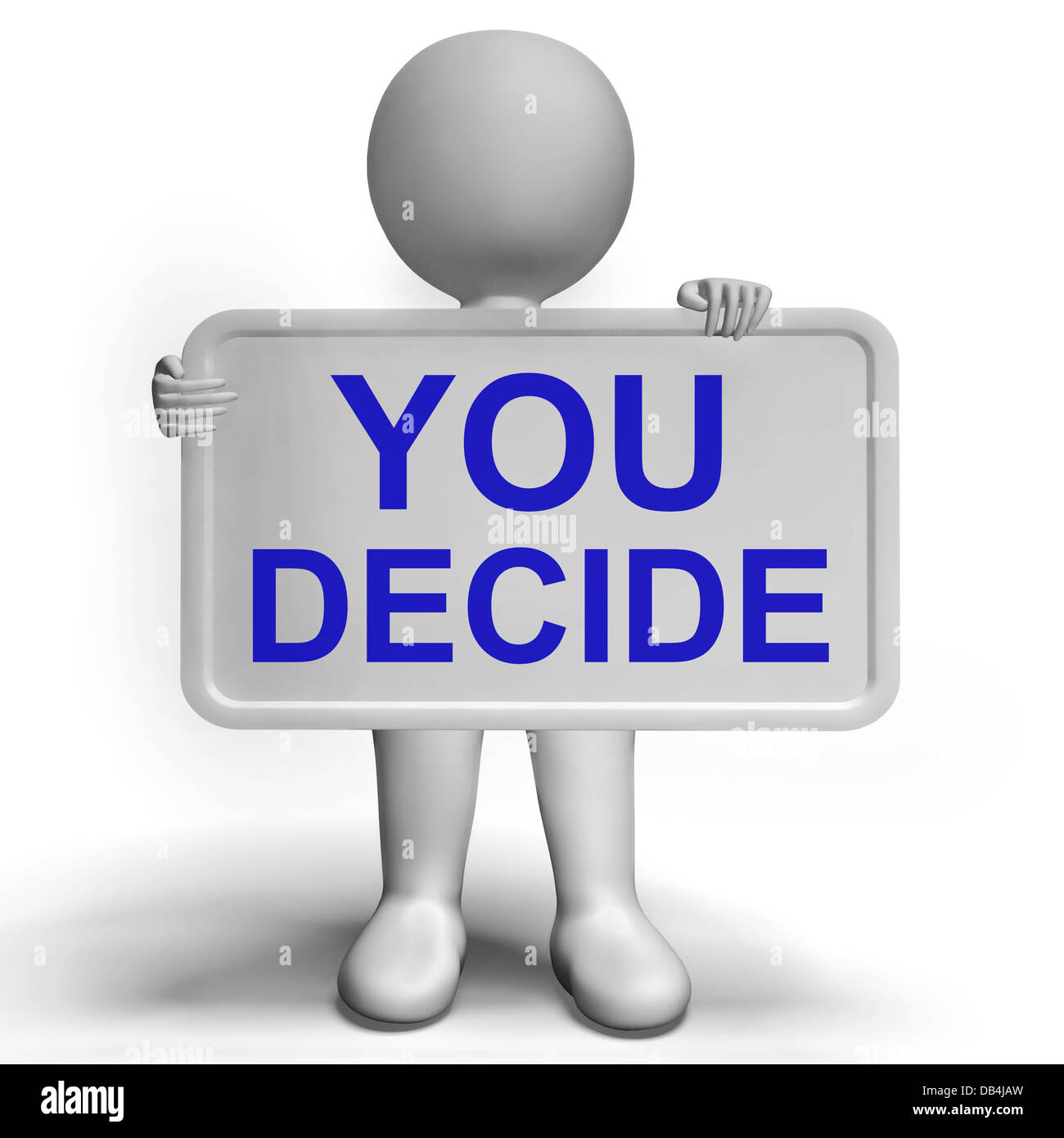 Decision Sign Representing Uncertainty And Making Decisions Stock Photo