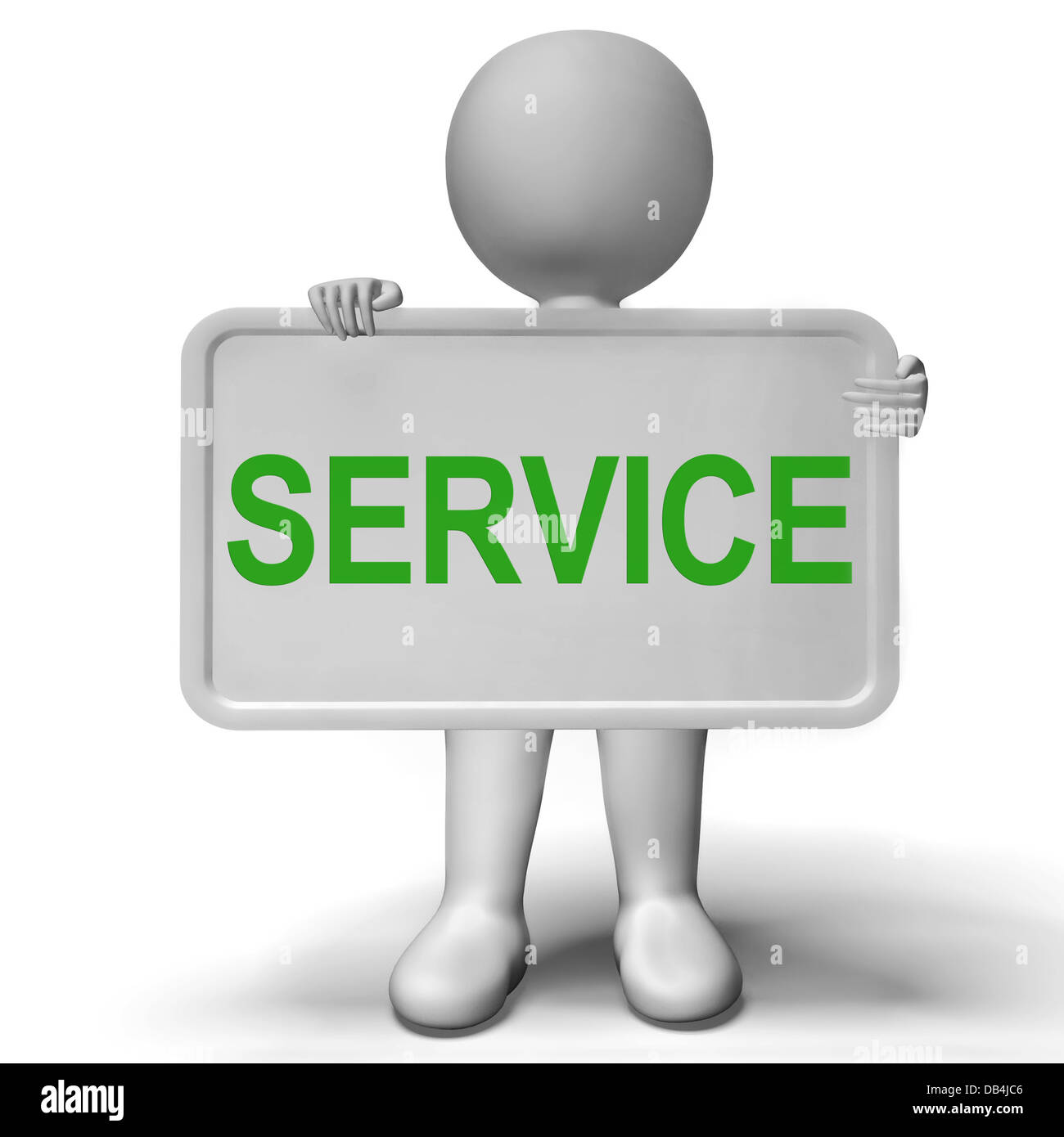 Service Button Means Help Support And Assistance Stock Photo