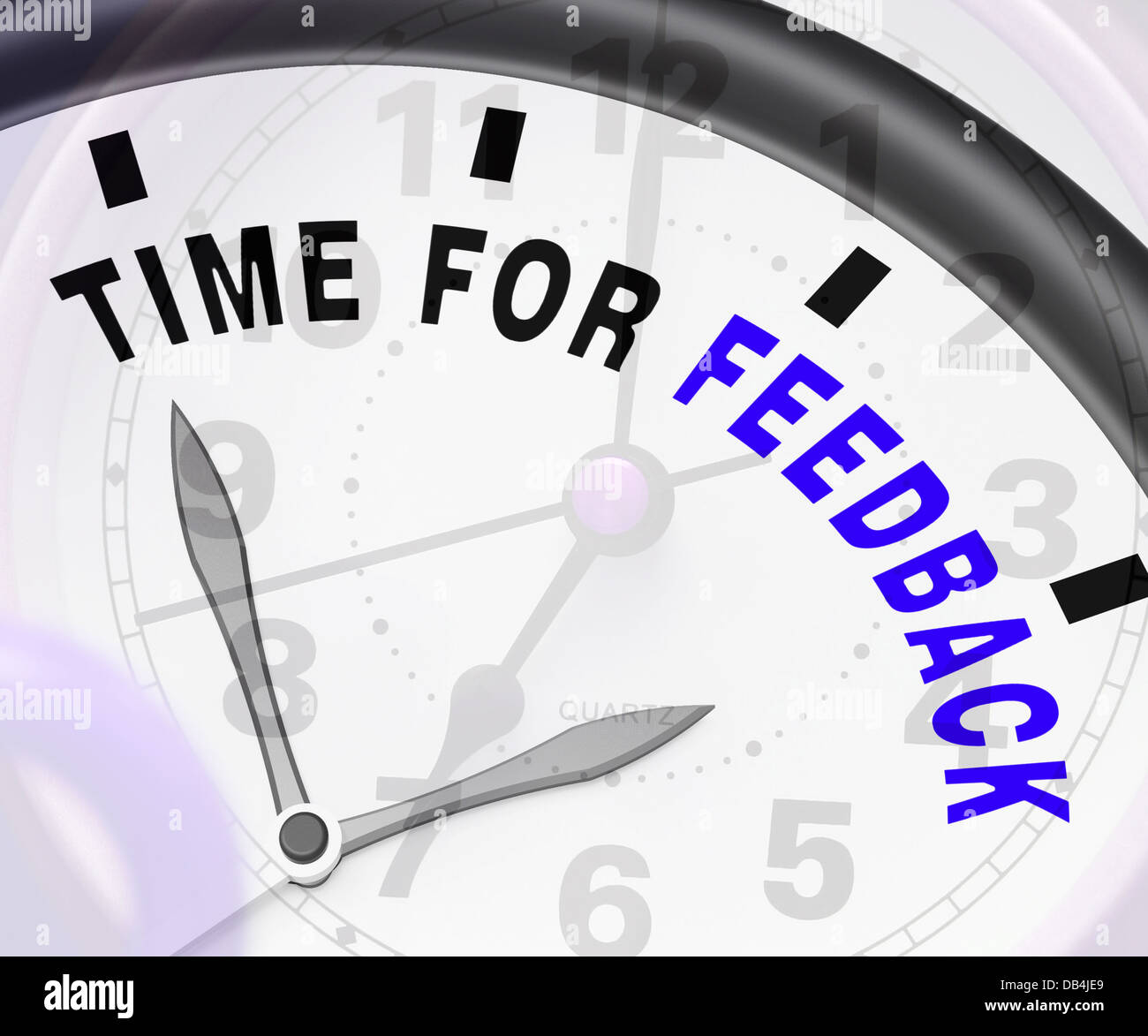 Time For feedback Showing Opinion Evaluation And Surveys Stock Photo