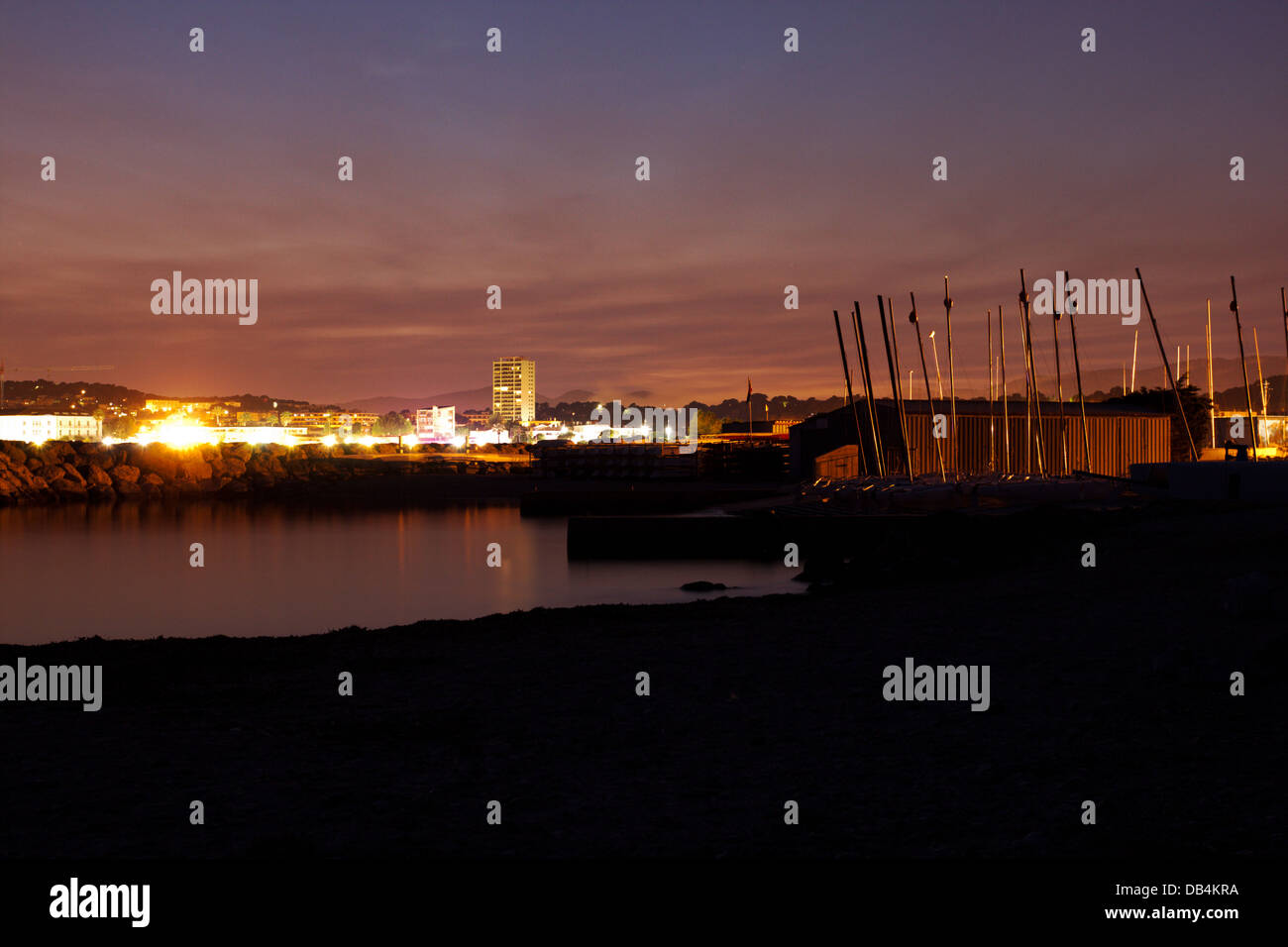 Blue sea water sunset red hi-res stock photography and images - Alamy